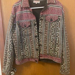 Hilltribe handicraft Hmong Thailand cross stitch jacket size Large